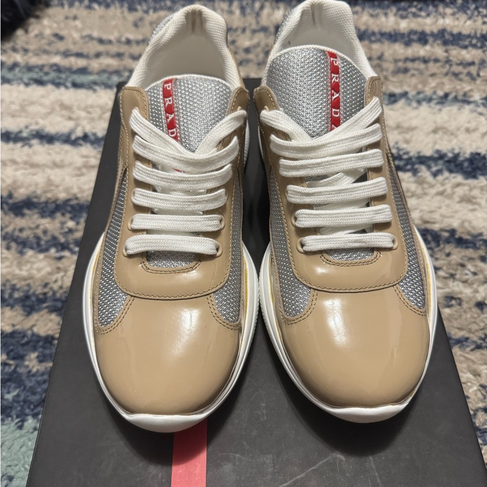 Prada America’s Cup Patent Leather Sneakers